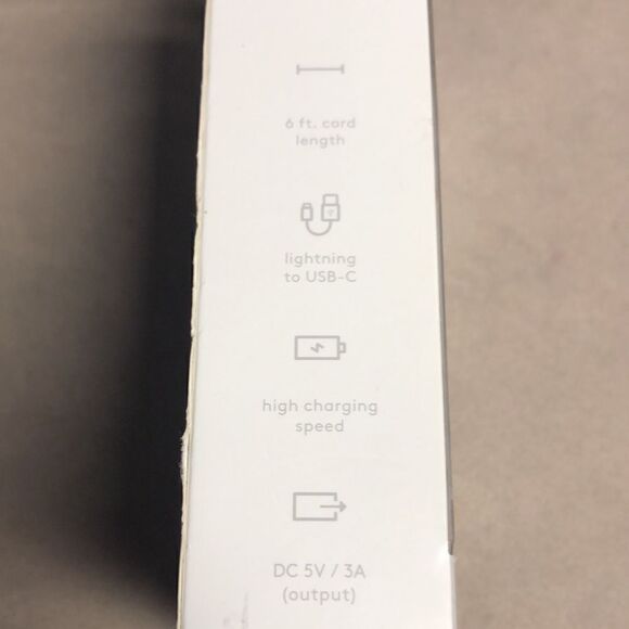 Heyday 6' LTNG to USB-C Cable for iPhone and iPad in white camo & terra cotta - Picture 8 of 9